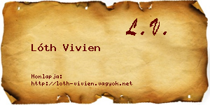 Lóth Vivien névjegykártya